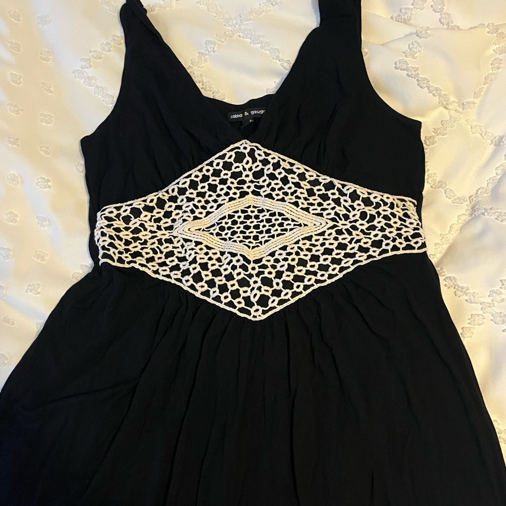 Womens cable and gauge maxi dress